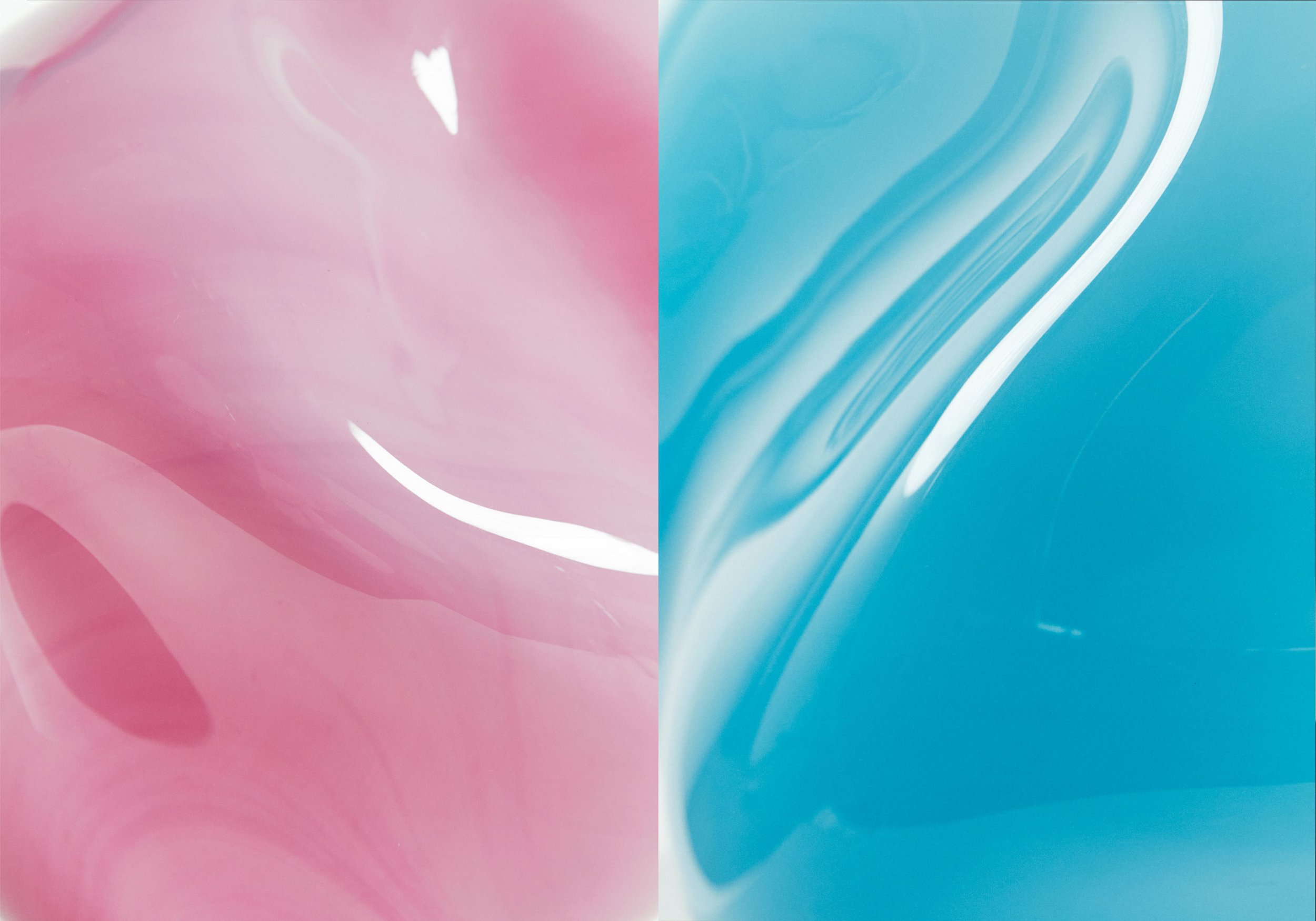 Blown glass, photographic installation, bodily performance, long-exposure imaging