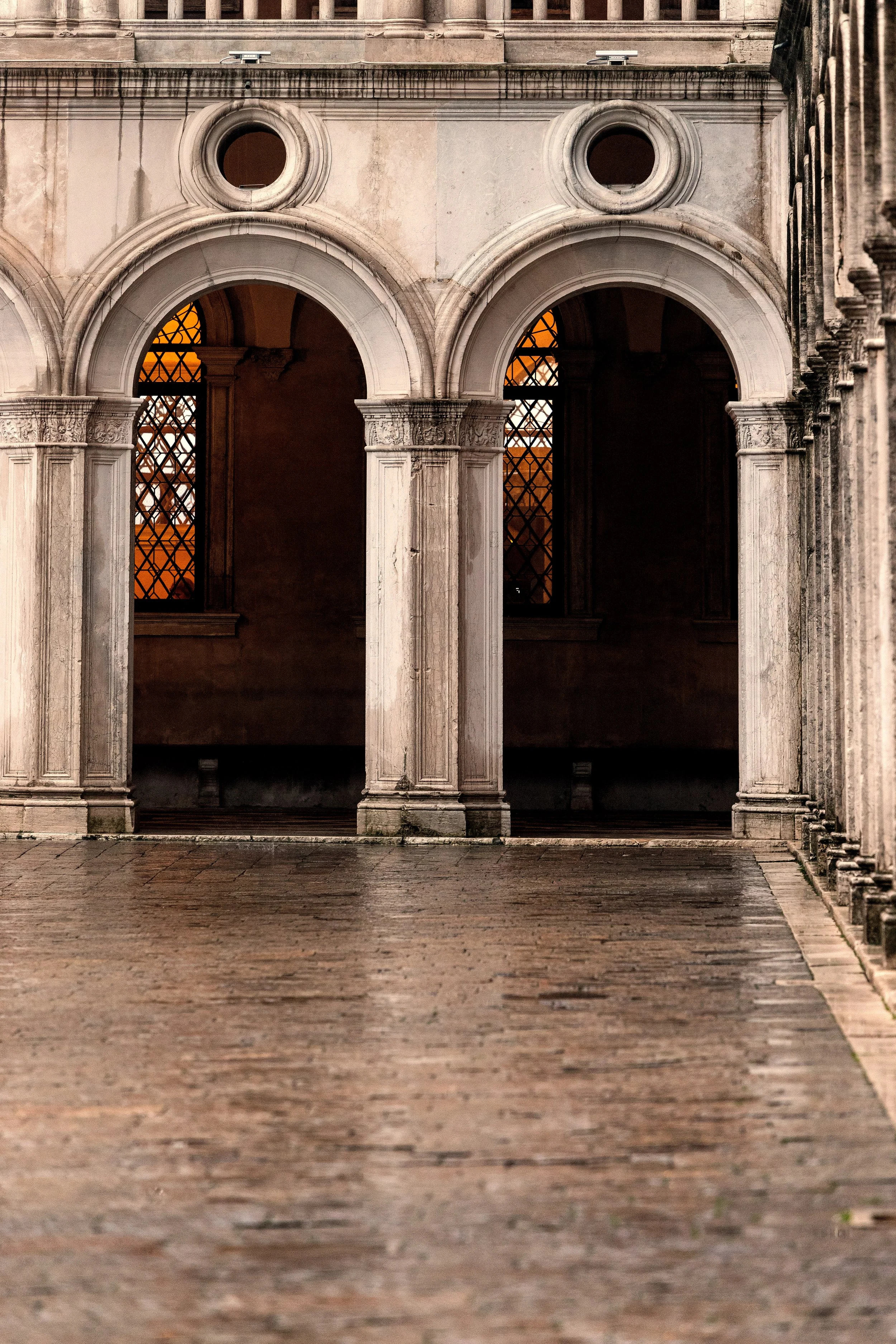 Stone archway with columns, fine art architecture photography print by Hermès Gray, limited edition