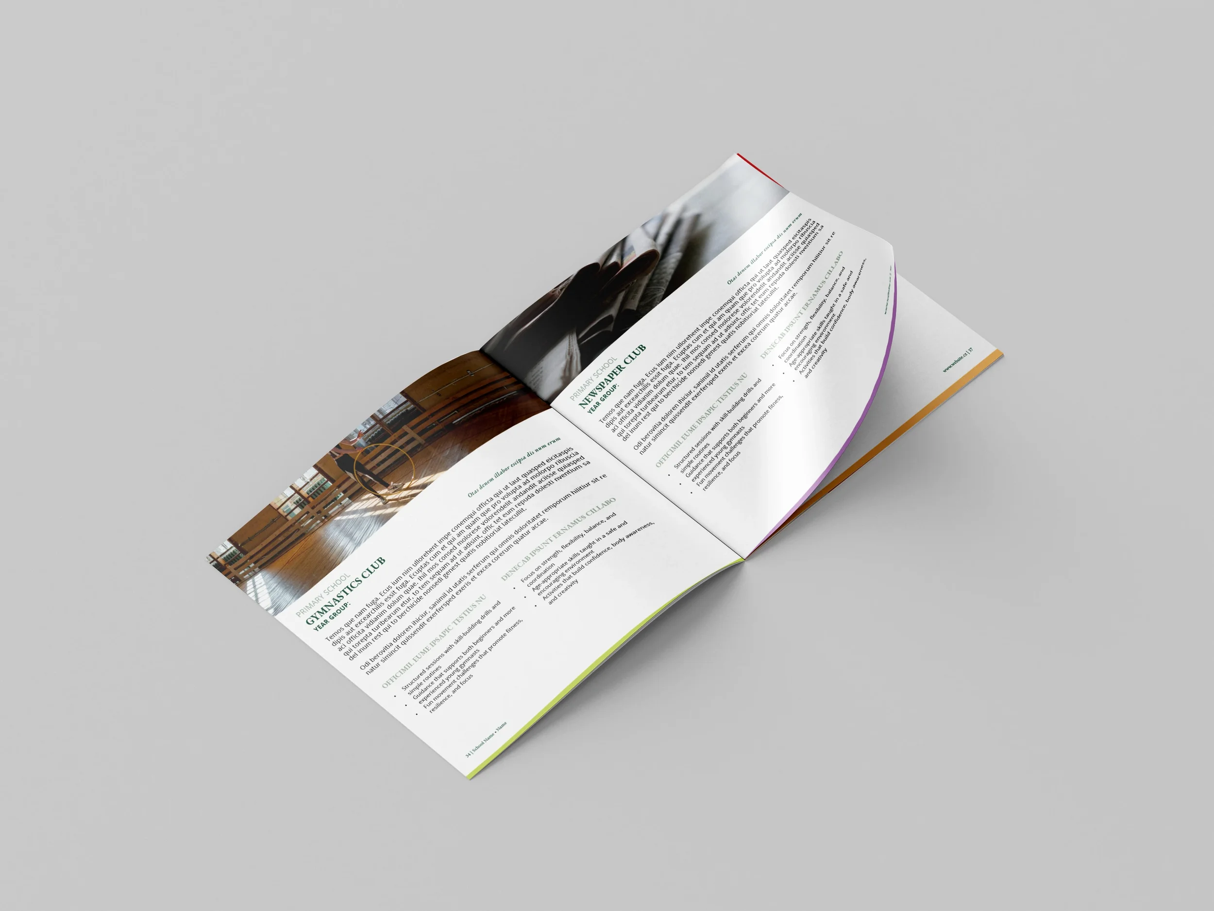 Extra-curricular activities brochure