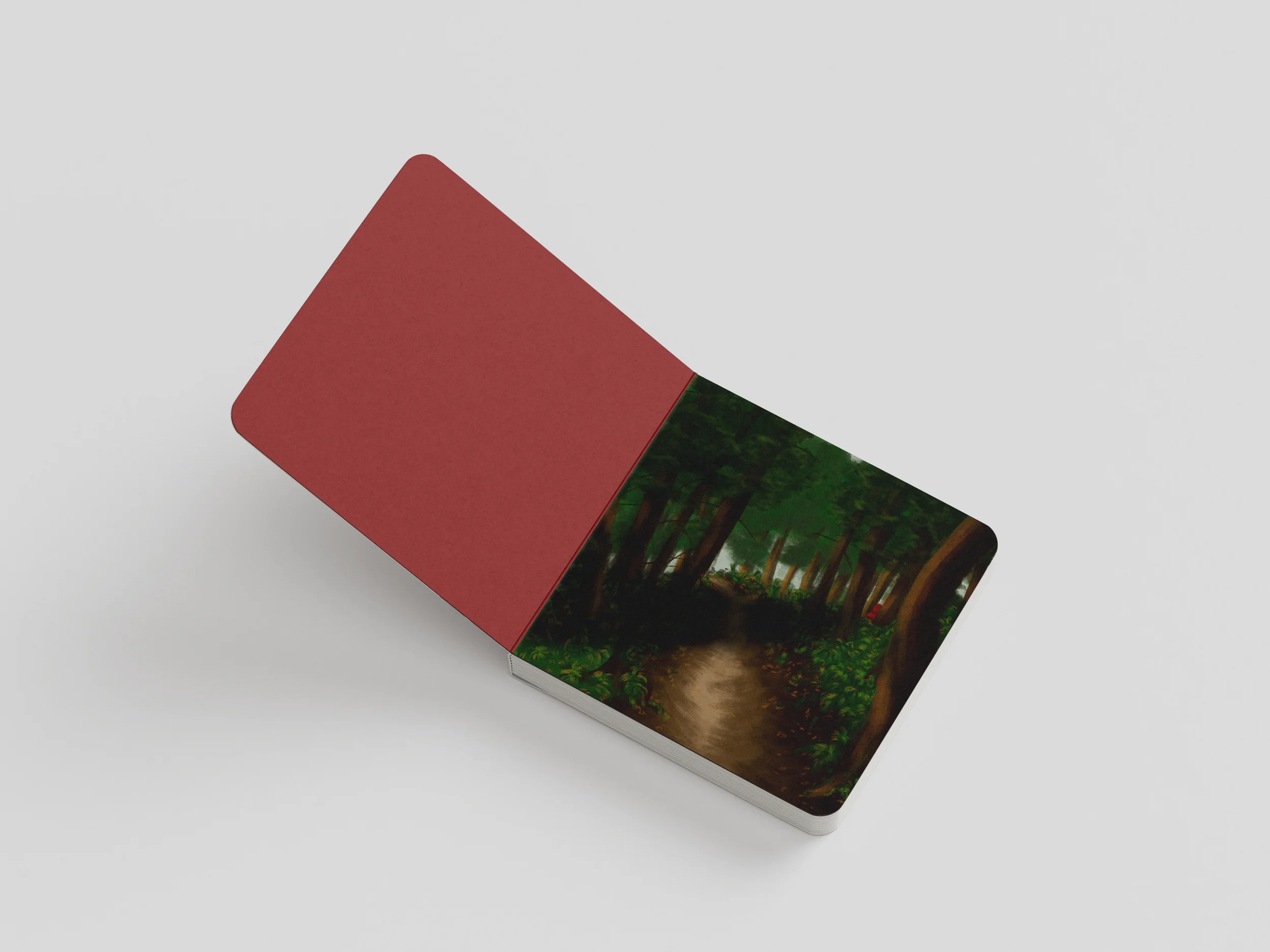 Little Red Riding Hood reimagined in a mockup by Barbara Van Geet