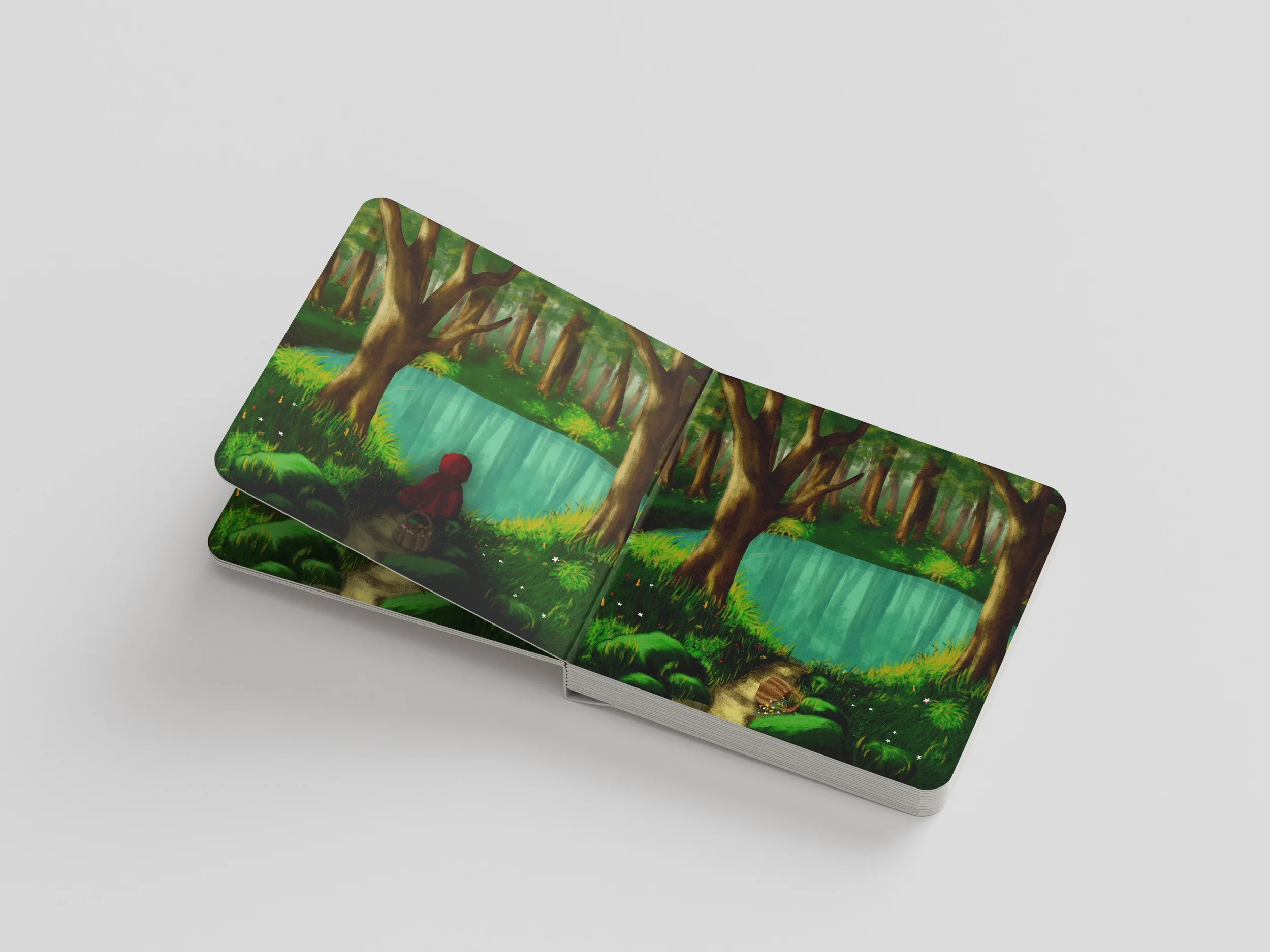 Little Red Riding Hood reimagined in a mockup by B Van Geet
