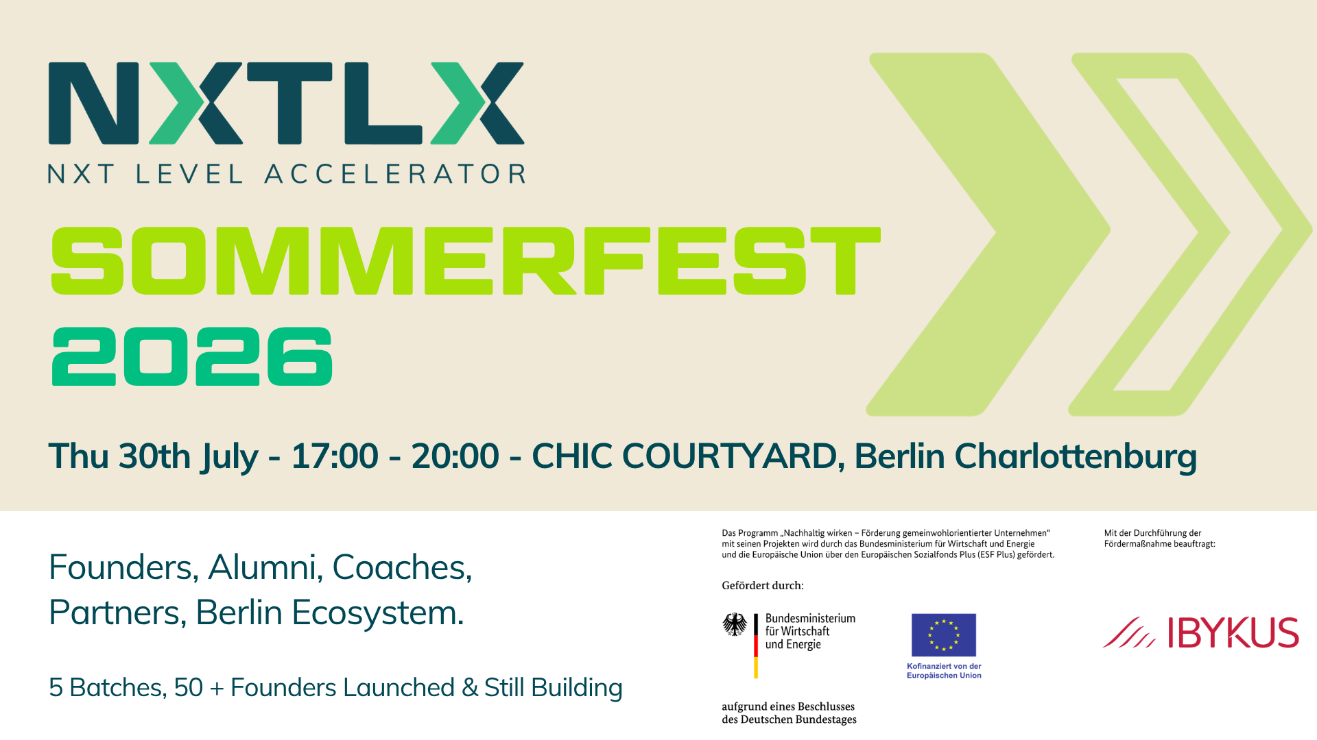 NXT LEVEL ACCELERATOR Sommerfest 2026 - Summer BBQ &amp; Community Gathering