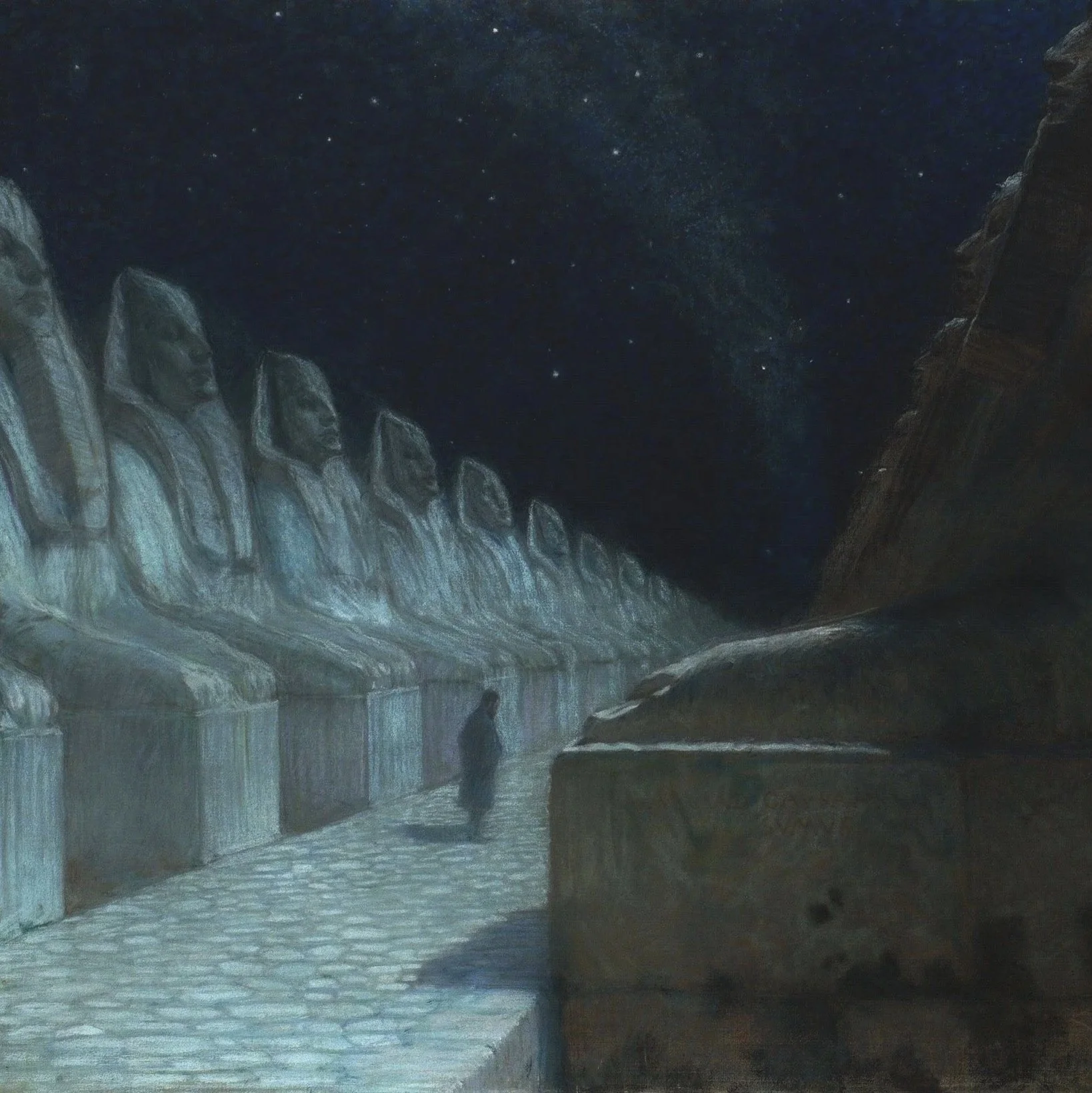  The Way of Silence (Sphinxes) František Kupka 1903 58,5 x 69 cm Oil on pasteboard Collection: National Gallery Prague 