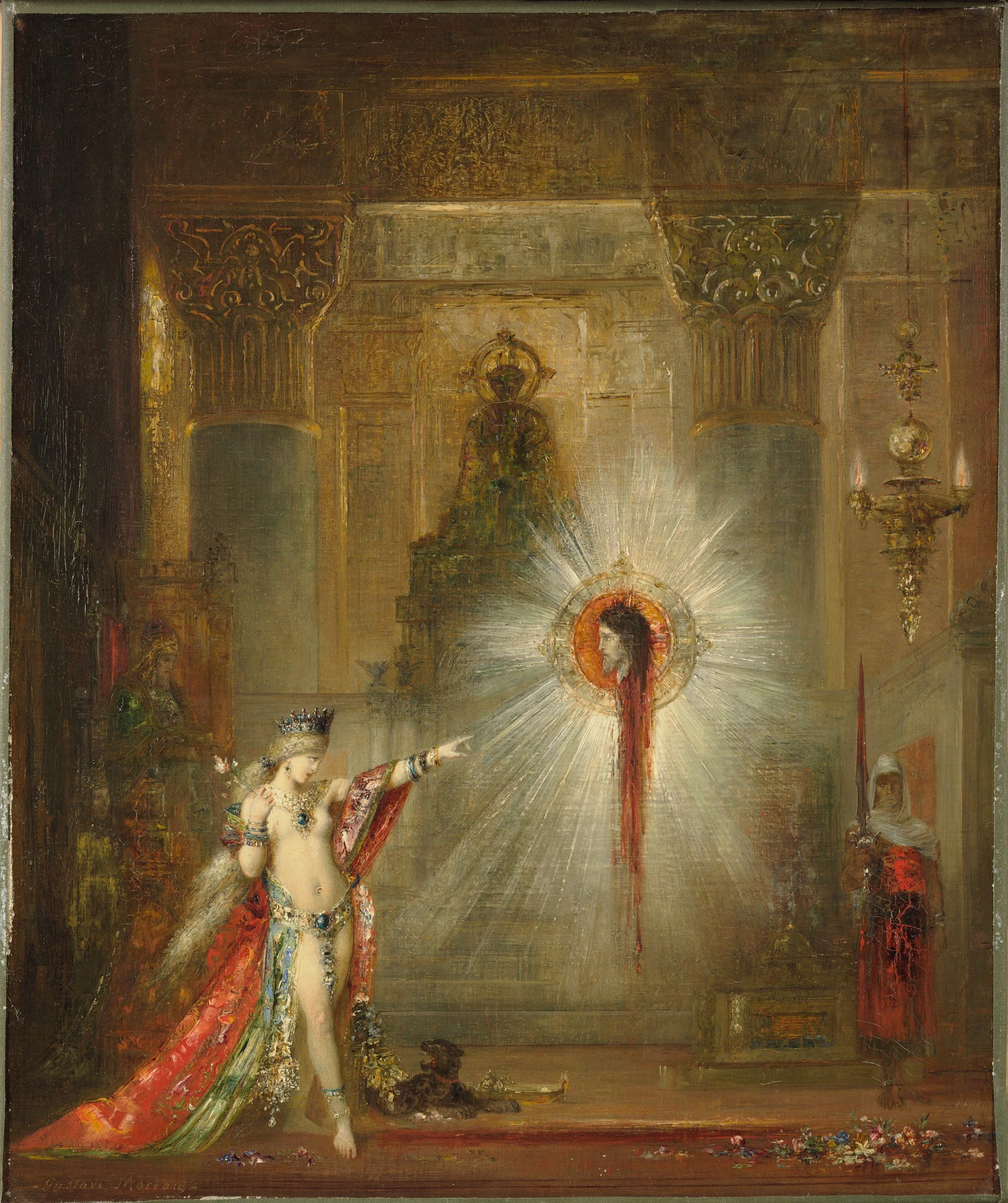   The Apparition, Gustave Moreau, 1876/1877, Oil on canvas, 55.9 x 46.7 cm, Collection: Fogg Museum, Harvard  