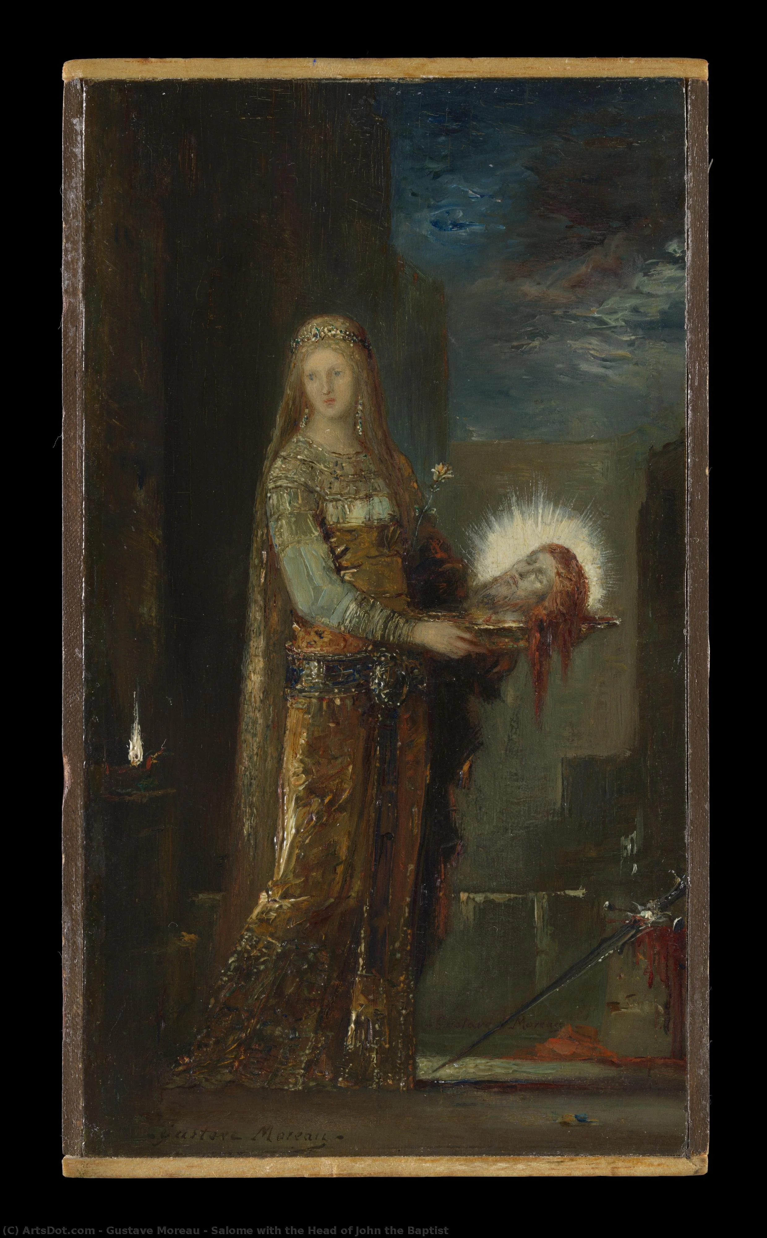   Salome with the Head of John the Baptist, Gustave Moreau, c. 1876, Oil on wood, 21.6 × 12.1 cm, Collection: The Met, USA  