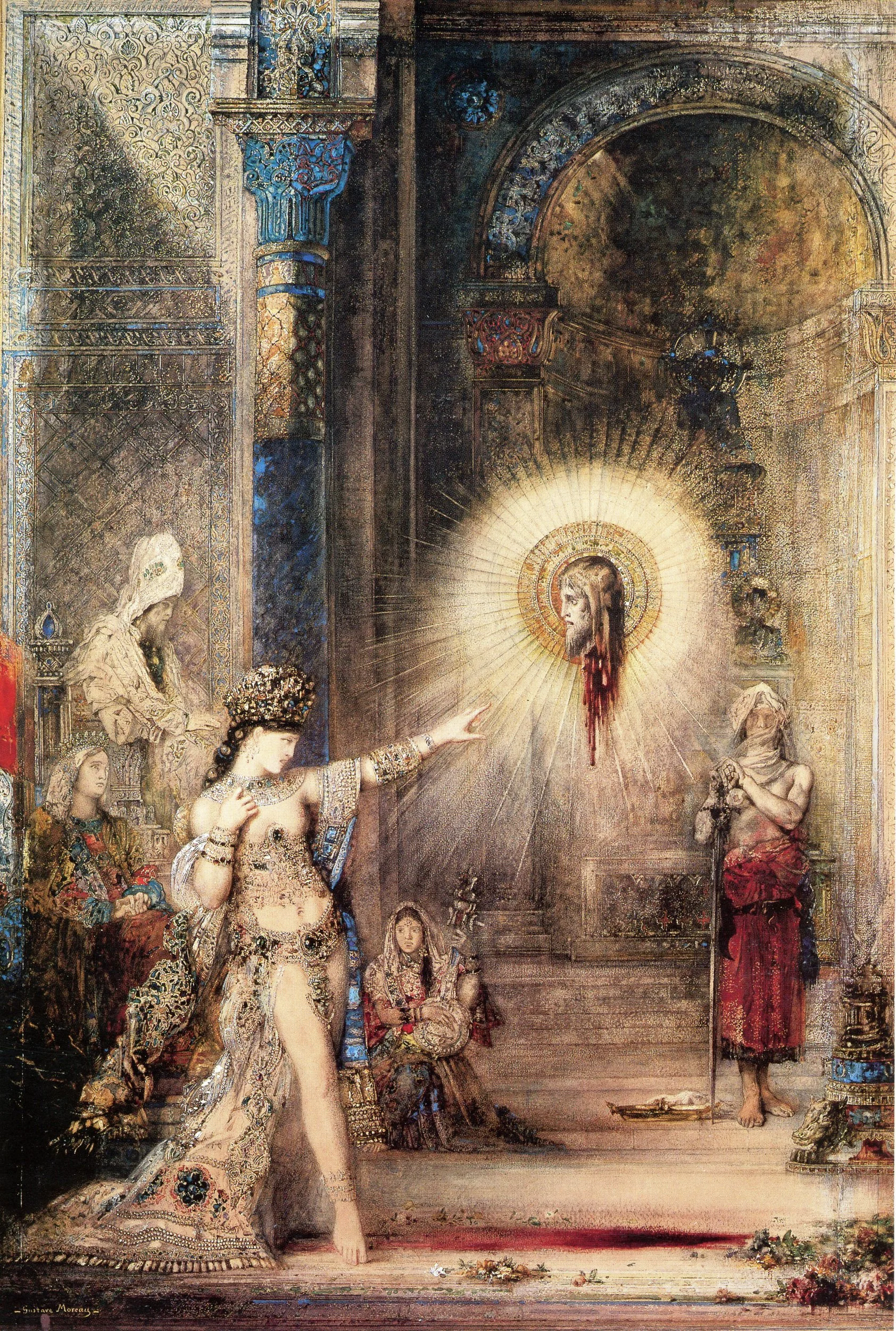   The Apparition, Gustave Moreau, 1876, Watercolor, 106 × 72 cm, Collection: Musée d'Orsay, Paris  