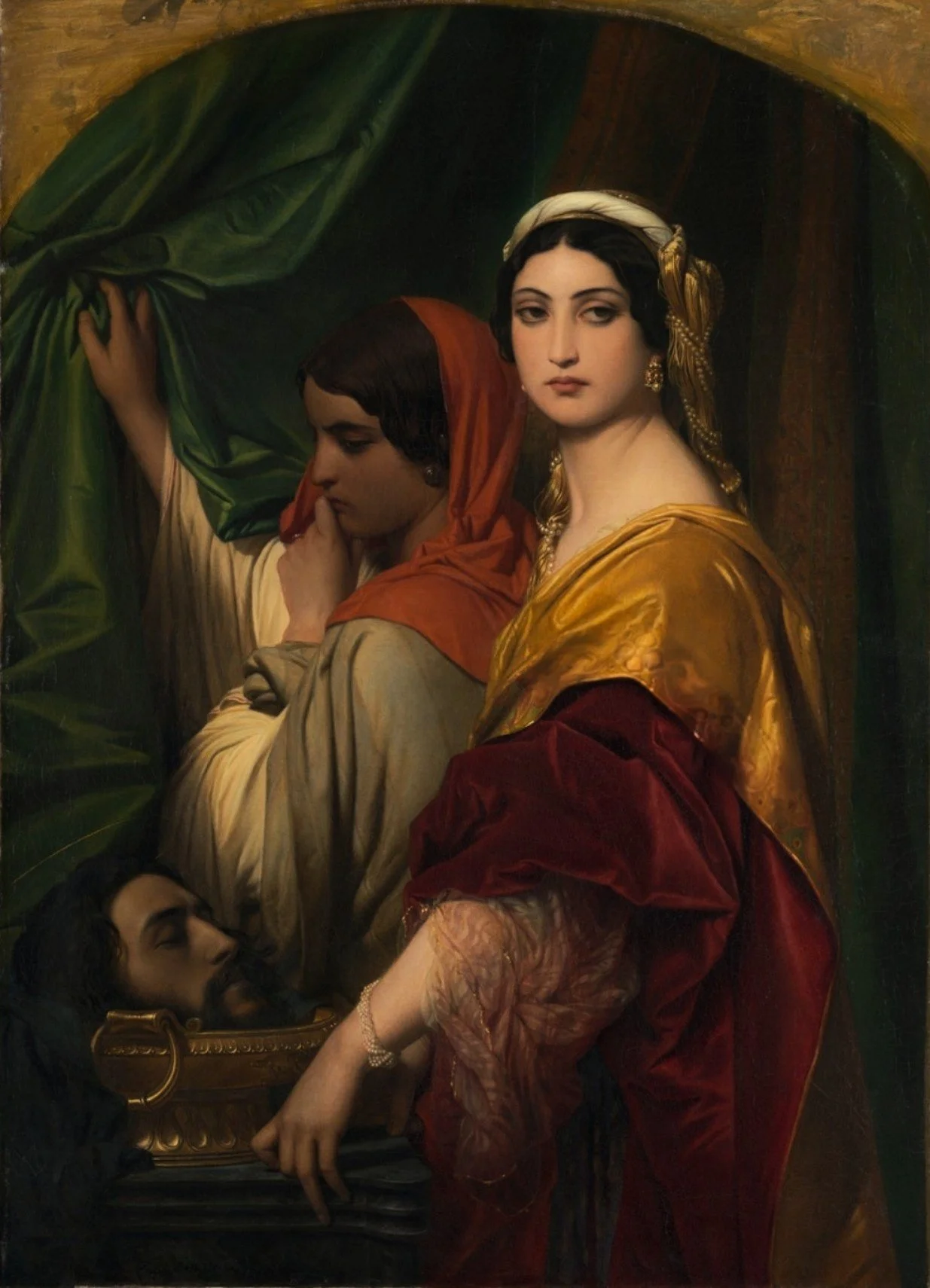   Herodias with the Head of St. John the Baptist, Paul Delaroche, 1843, oil on canvas, 129 x 98 cm, Collection: Wallraf–Richartz Museum, Germany  