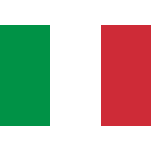 Flag di Italia con tre bandeVerticali di colore verde, bianco e rosso.