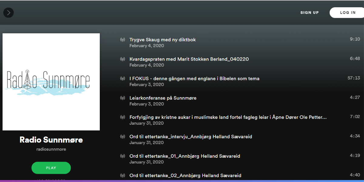 Radio Sunnmøre på Spotify