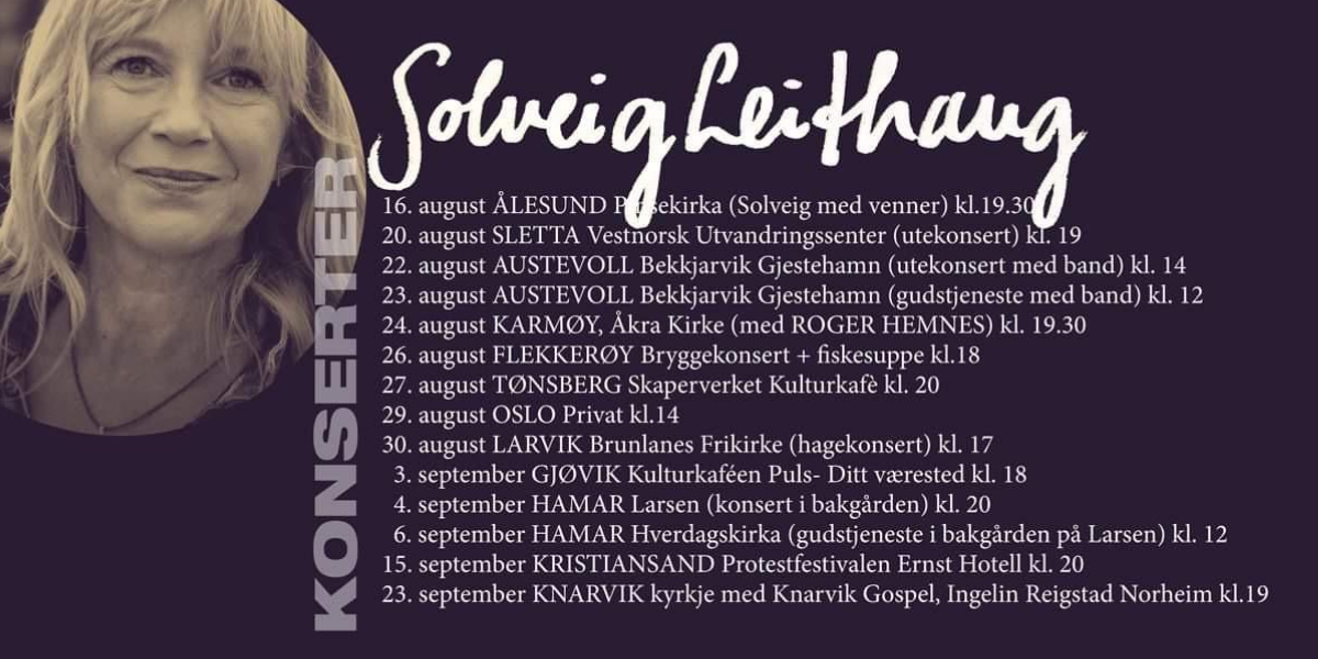 Solveig Leithaug på Norgesturne