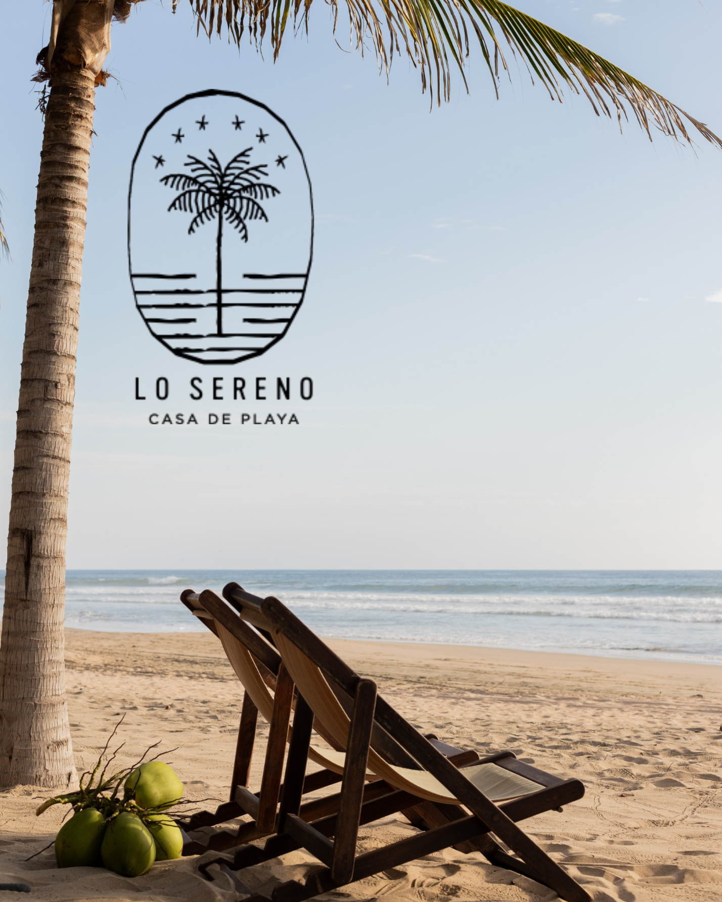 lo sereno beach chairs on sand