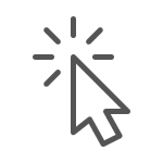 Cursor icon with radiating lines