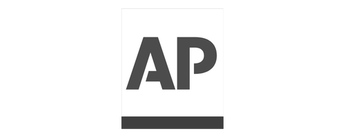 AP logo with black border and white background