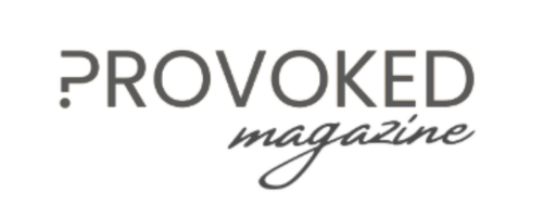 Logo of Provoked Magazine with the words 'PROVOKED' in bold uppercase letters and 'magazine' in cursive script underneath.