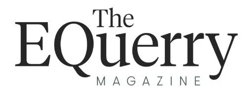 The logo of The Equerry Magazine with the text in black and white.