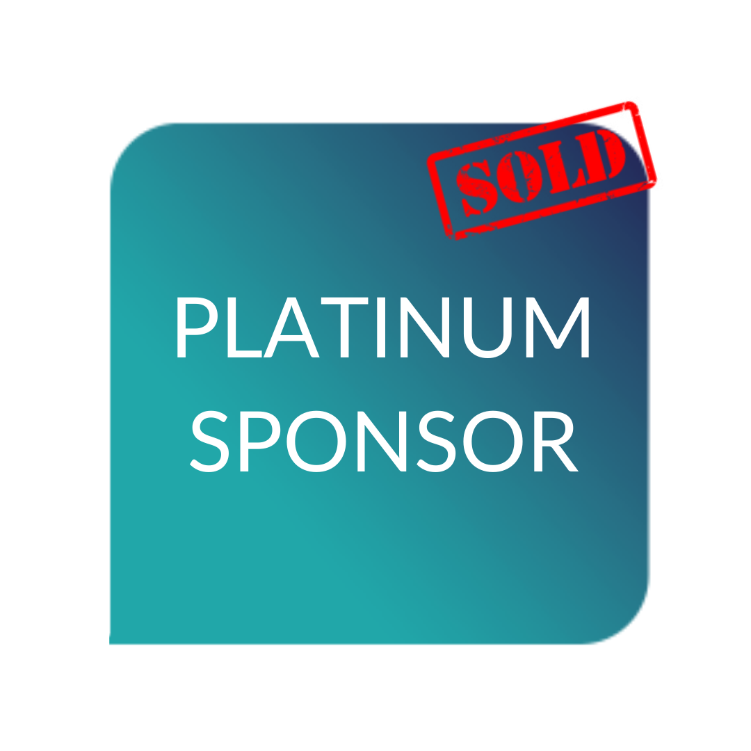 Badge indicating sponsorship level with the words "PLATINUM SPONSOR" and a red "SOLD" stamp.