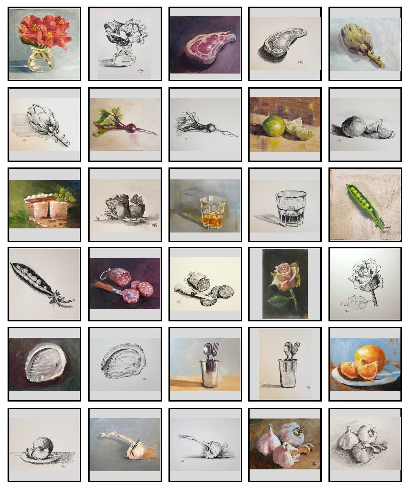 collection of still life paintings by Ciffy