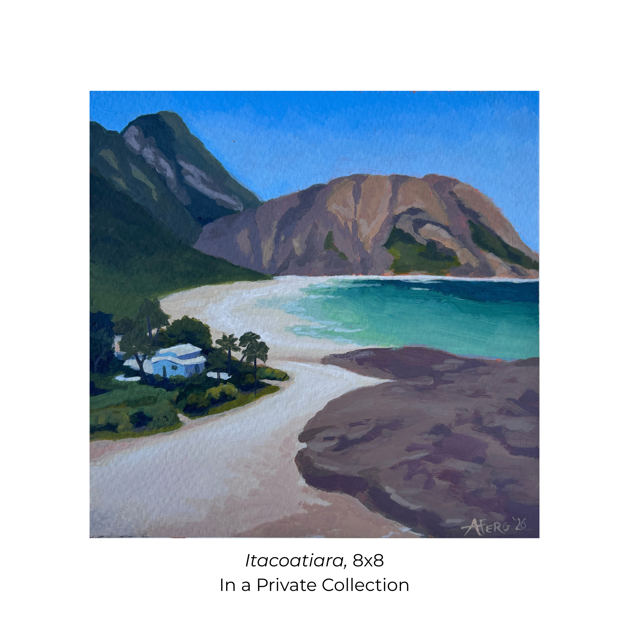 Oil Painting Itacoatiara Niteroi Brazil