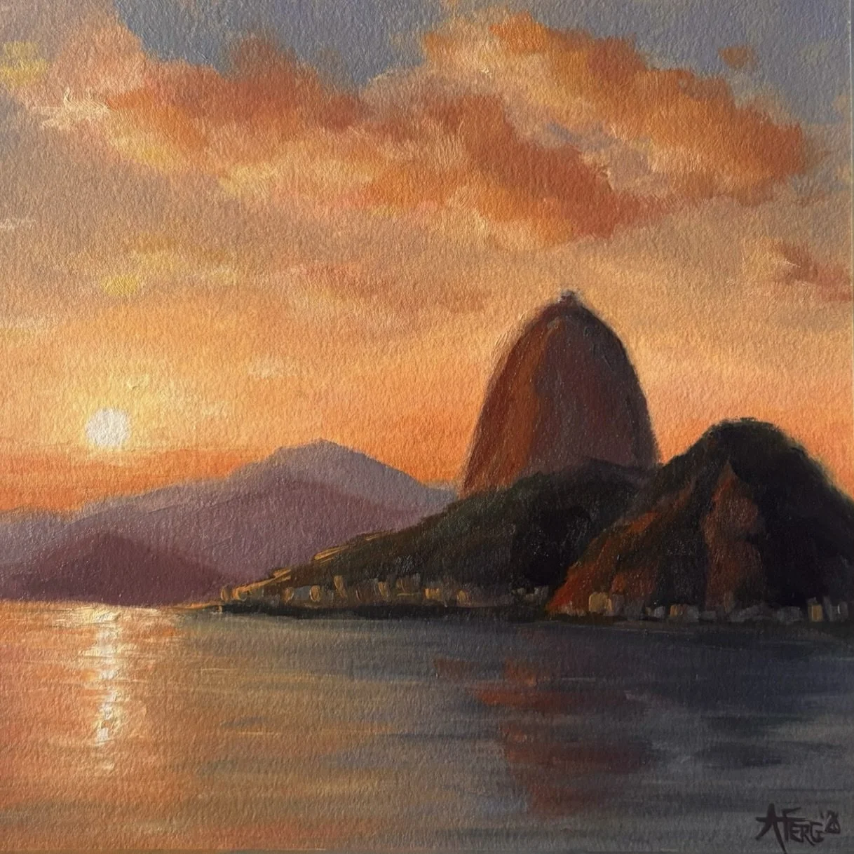 Rio de Janeiro Pao de Acucar Anna Ferguson Painting