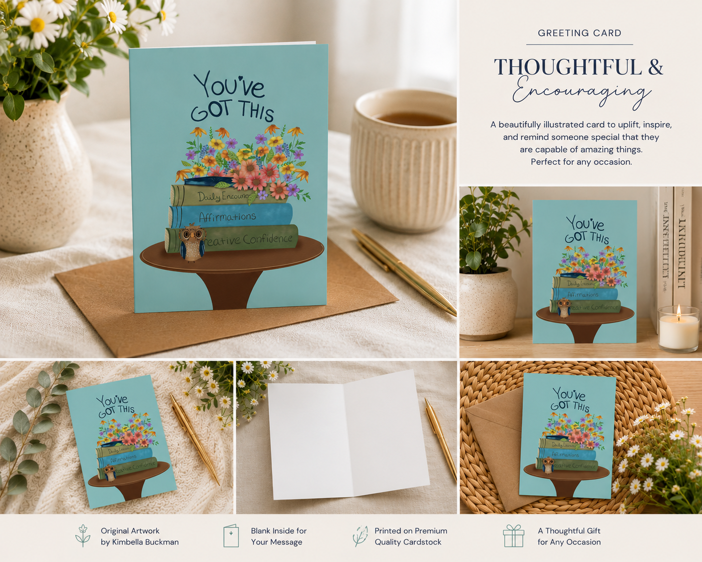 Encouragement Card - You've Got This - Book Lover Card
