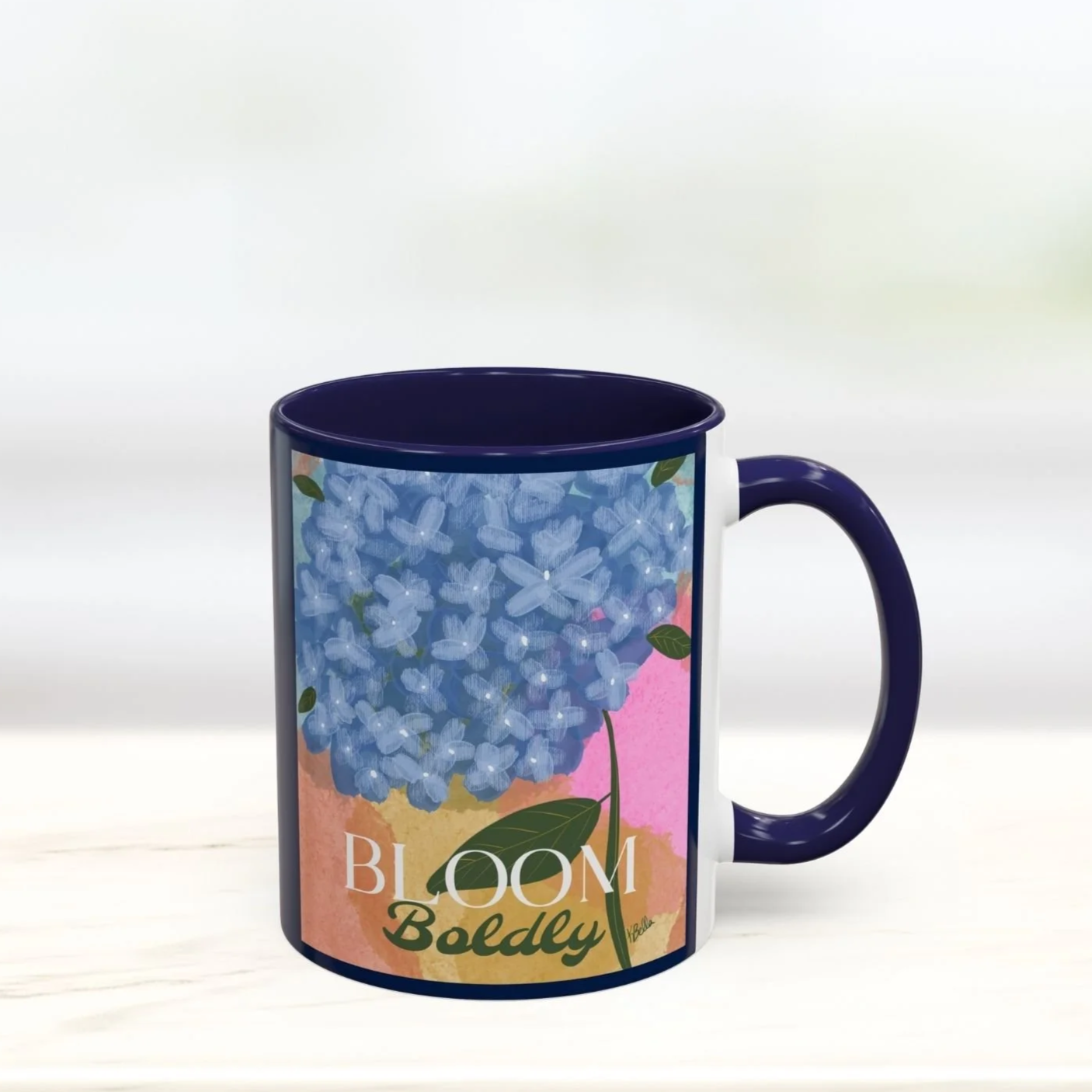 Floral Coffee Mug – Floral Hydrangea Design (11/15oz)
