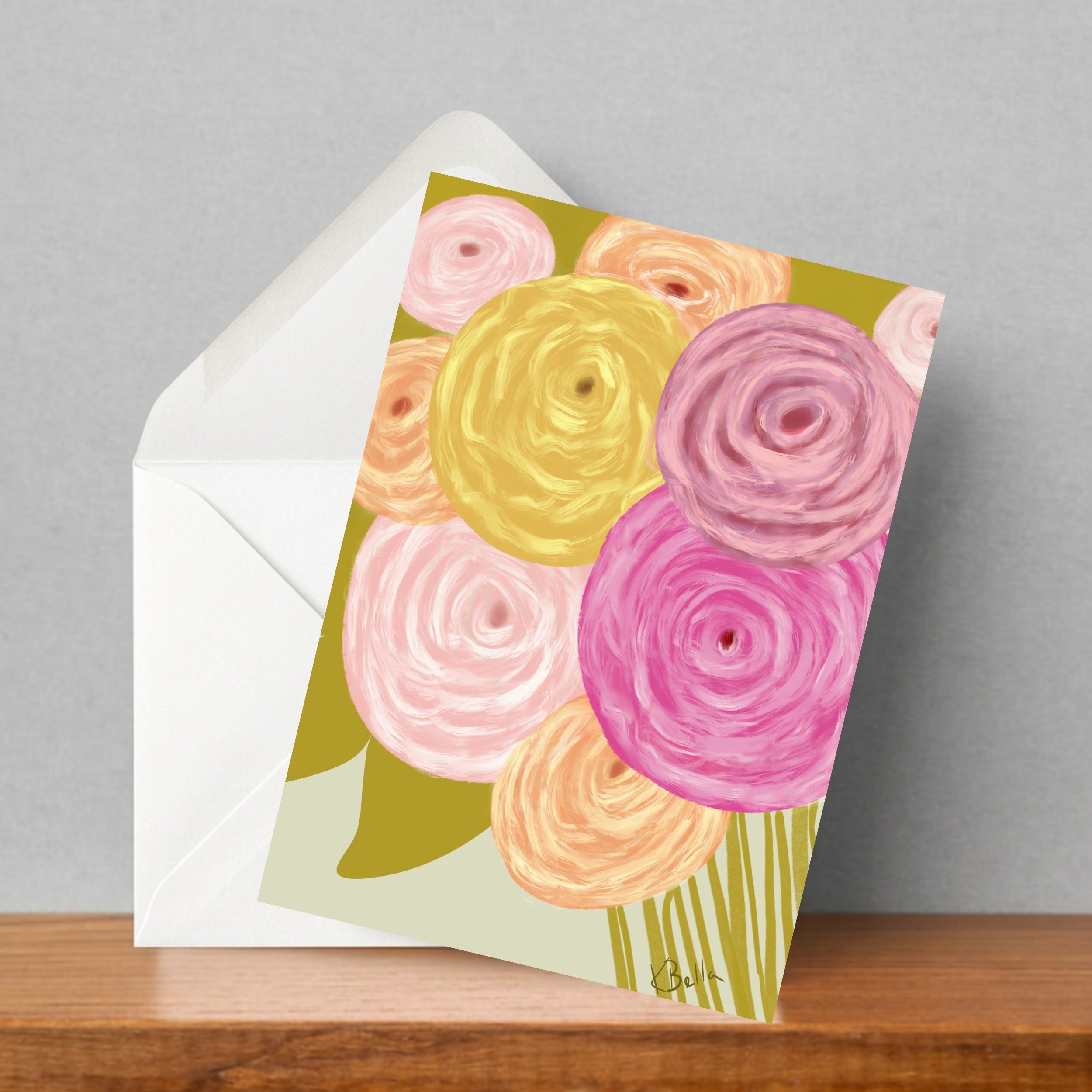 hydrangea wedding card with envelope.jpg