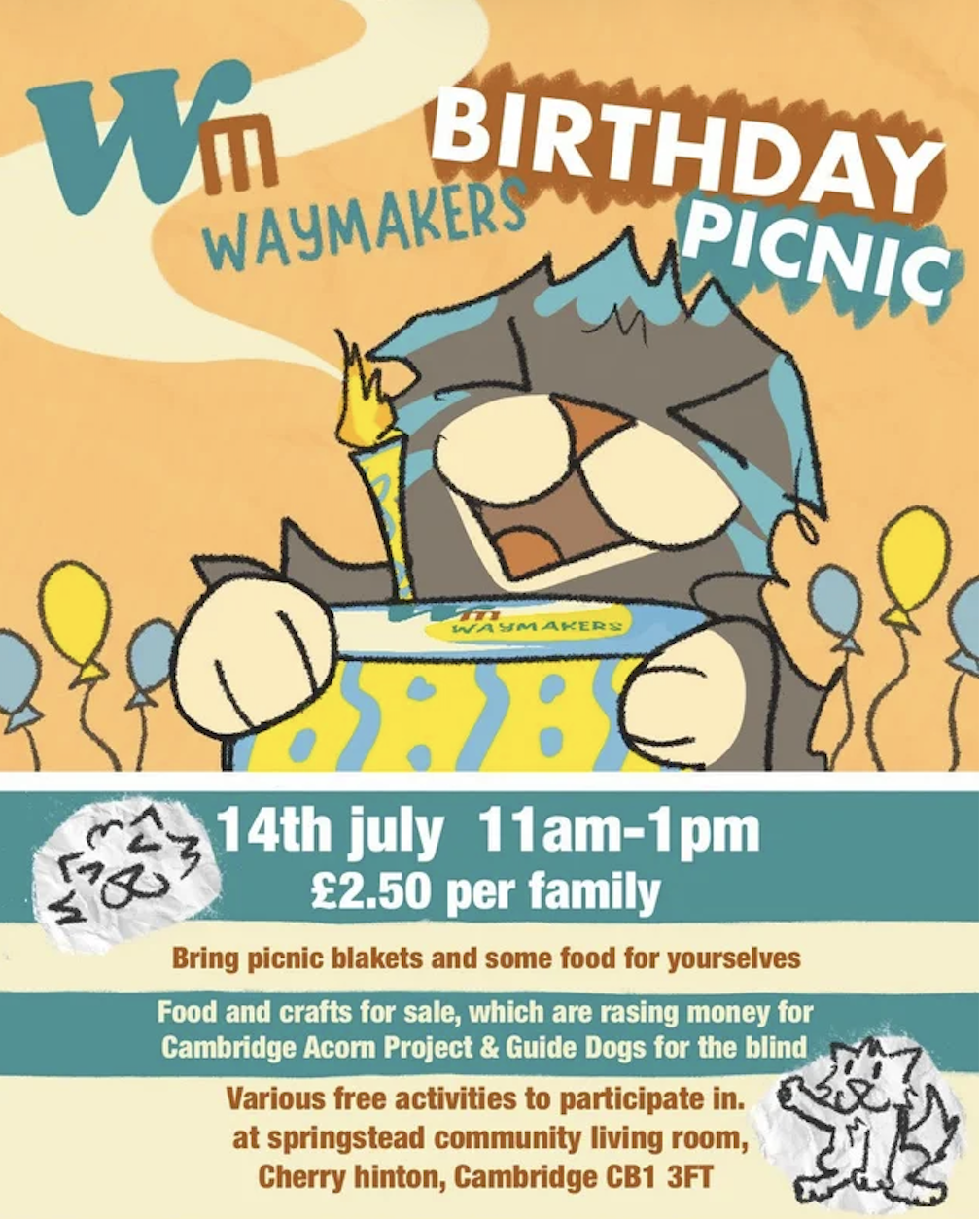 1st Birthday Picnic - 14 July, CB1 2JL