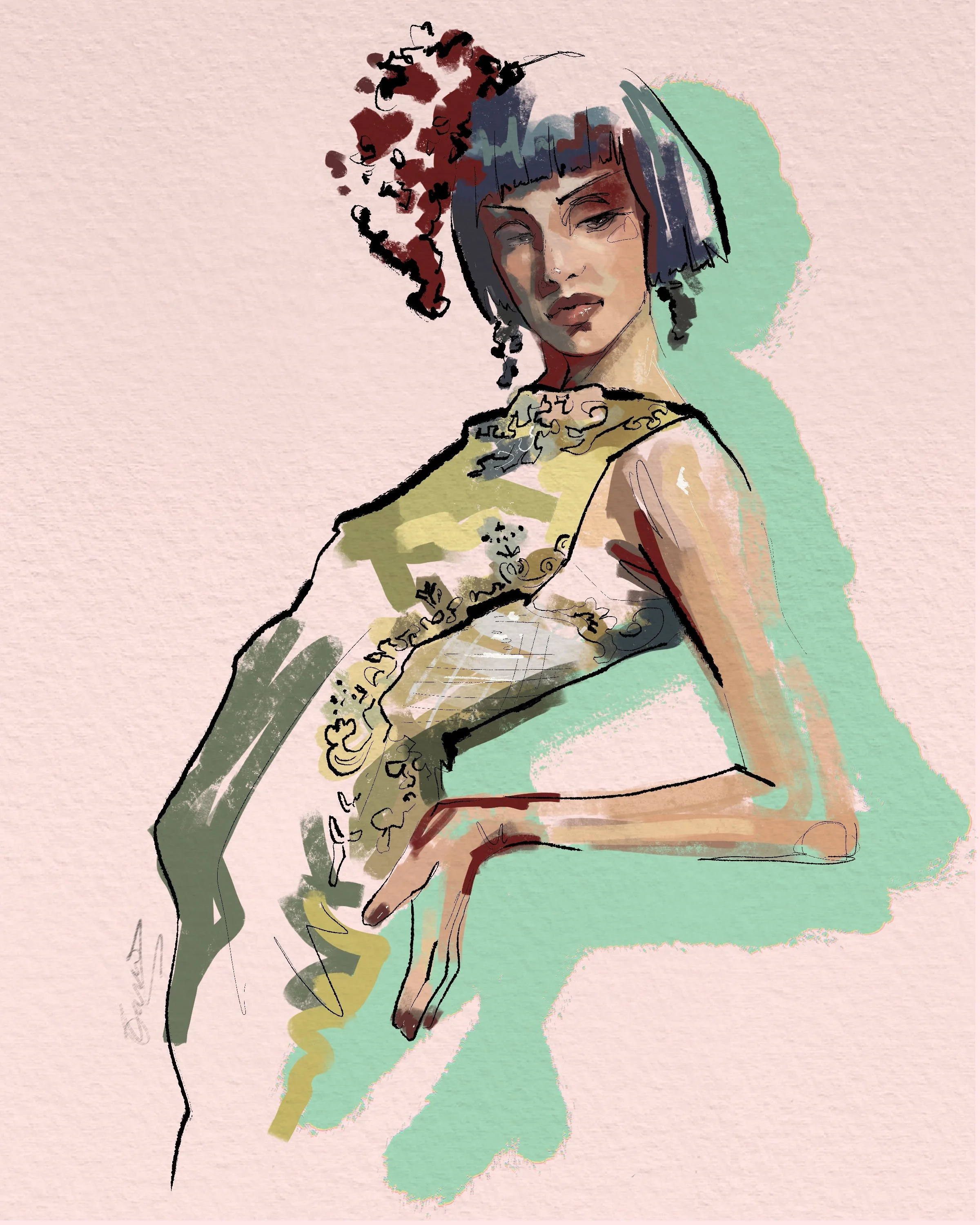 Dior SS1997 Fashion Illustration