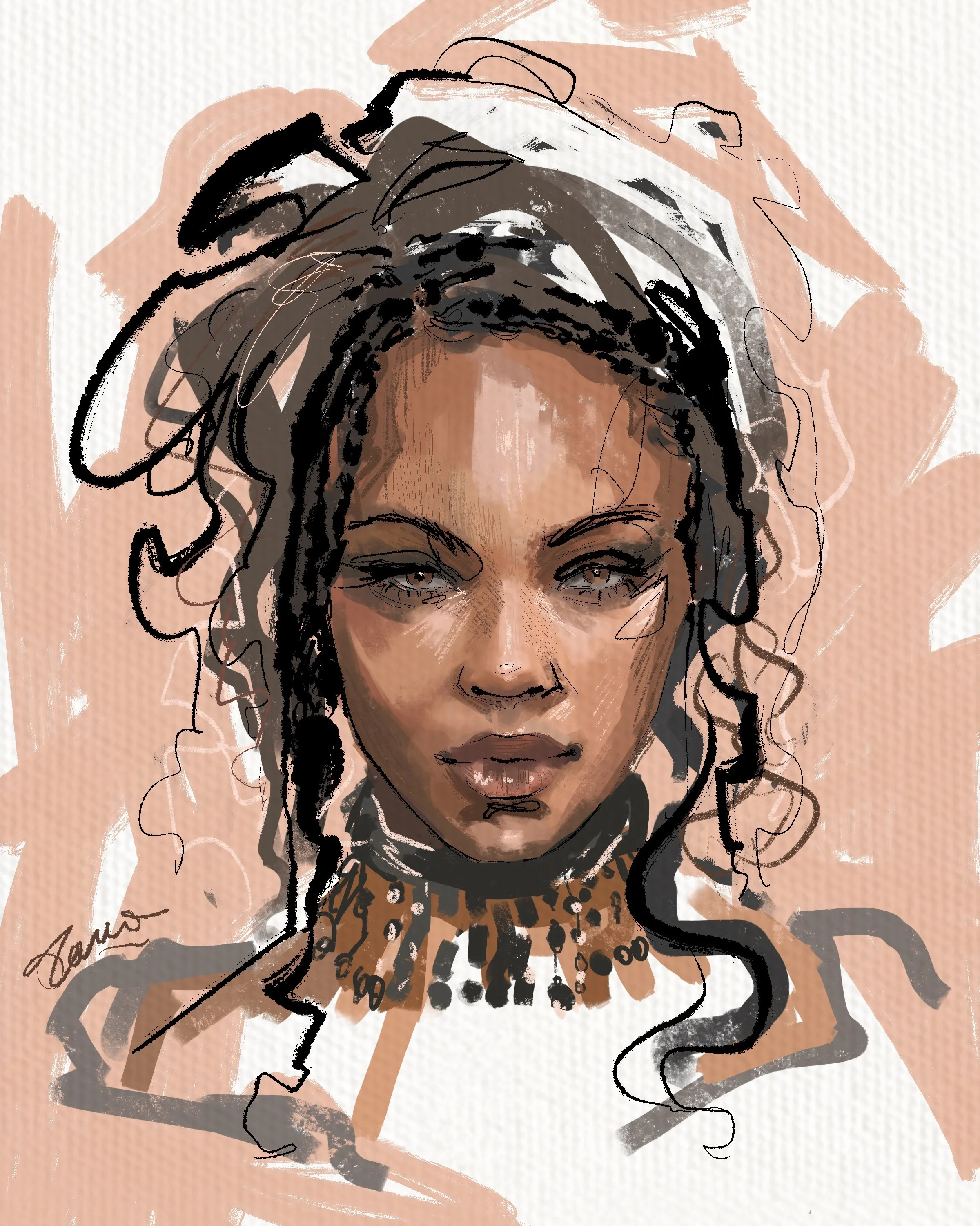 Quen Blackwell - Portrait Illustration