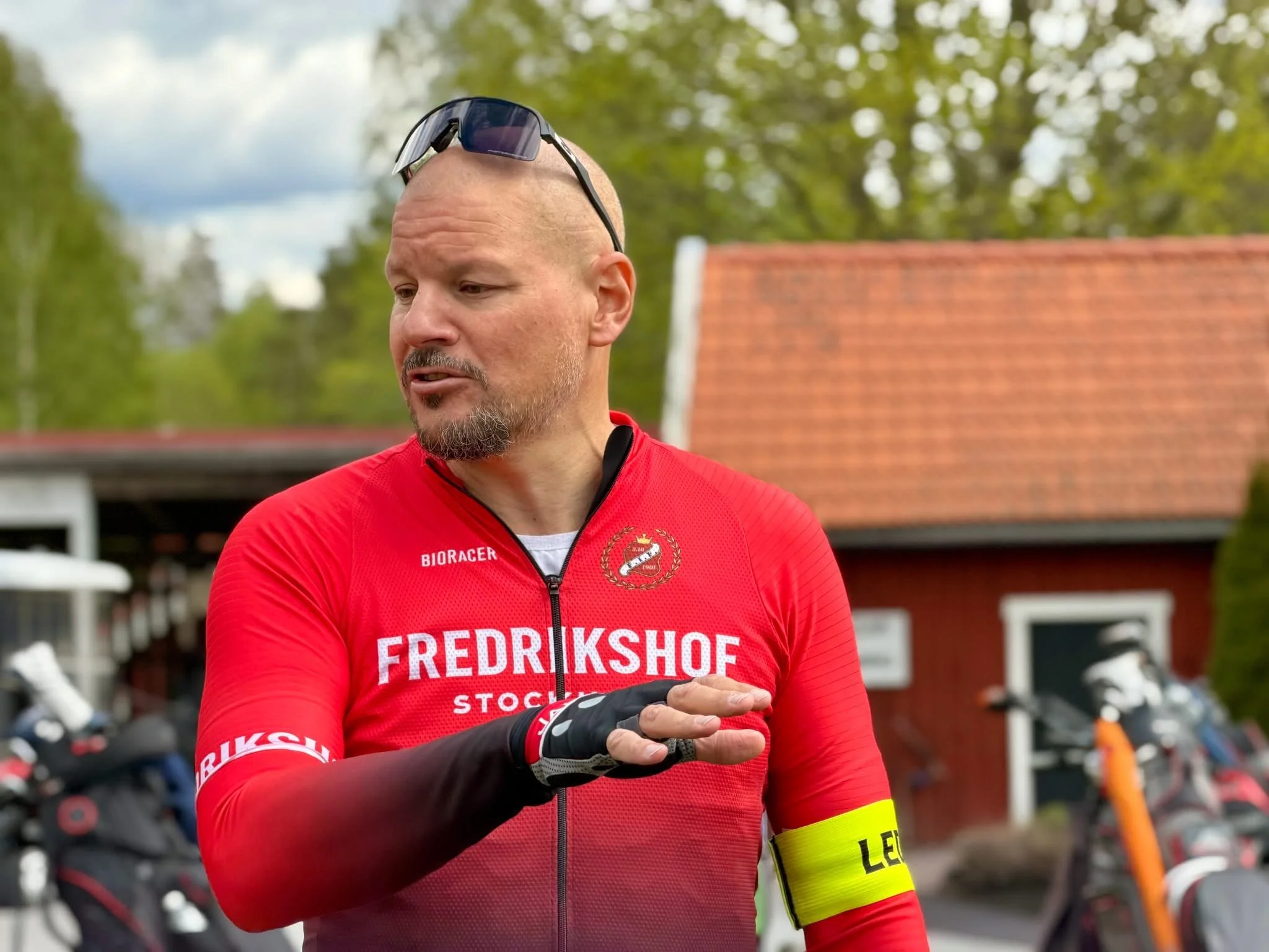 Andreas Hutter under ett cykelevenemang med Fredrikshof CK.