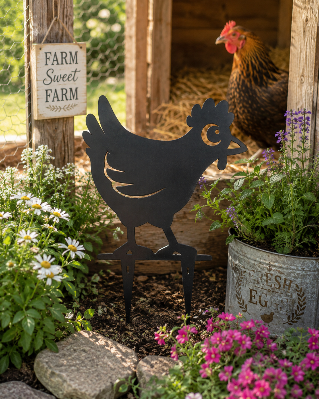 Chicken Stake Sign