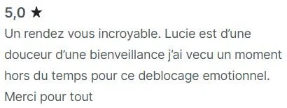 Avis client Planity sur une seance de deblocage emotionnel a Biarritz avec Lucie Salinas
