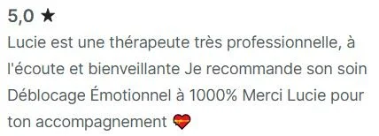 Avis client Planity sur une seance de deblocage emotionnel a Biarritz avec Lucie Salinas
