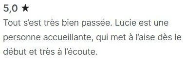 Avis client Planity sur une seance de deblocage emotionnel a Biarritz avec Lucie Salinas