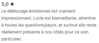 Avis client Planity sur une seance de deblocage emotionnel a Biarritz avec Lucie Salinas
