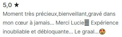 Avis client Planity sur une seance de deblocage emotionnel a Biarritz avec Lucie Salinas