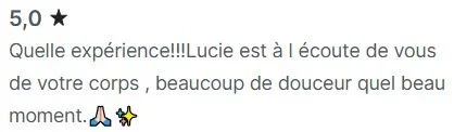 Avis client Planity sur une seance de deblocage emotionnel a Biarritz avec Lucie Salinas