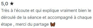 Avis client Planity sur une seance de deblocage emotionnel a Biarritz avec Lucie Salinas
