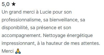 Avis client Planity sur une seance de deblocage emotionnel a Biarritz avec Lucie Salinas
