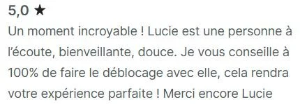 Avis client Planity sur une seance de deblocage emotionnel a Biarritz avec Lucie Salinas