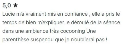 Avis client Planity sur une seance de deblocage emotionnel a Biarritz avec Lucie Salinas