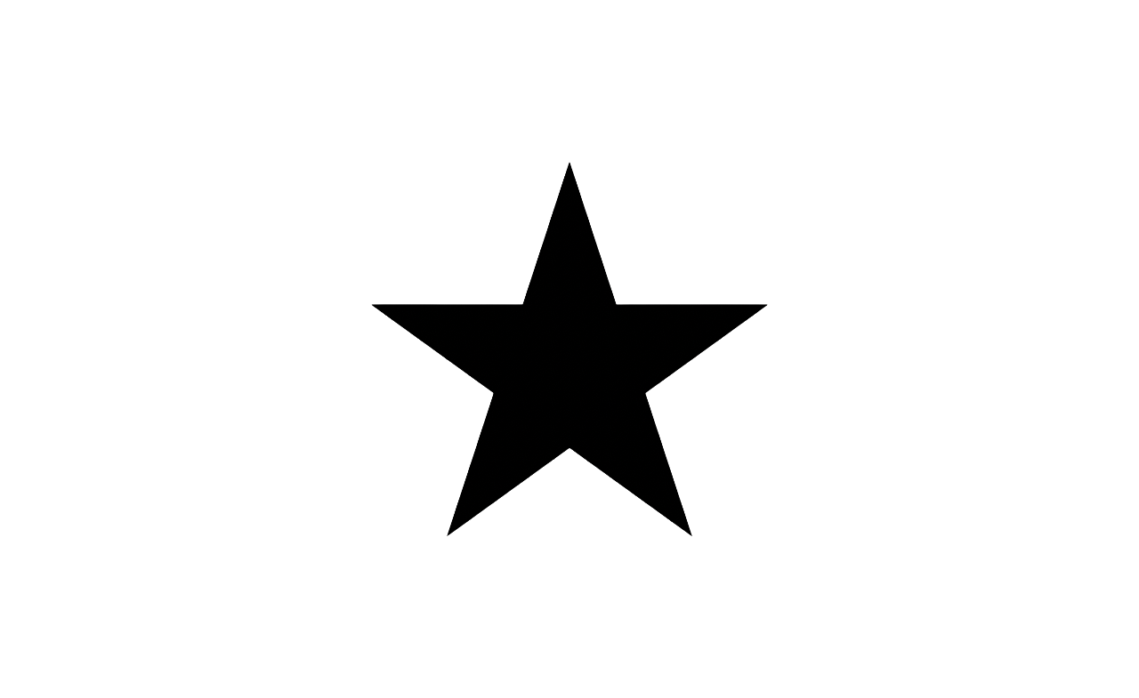 Outline of a star with decorative leaves and a branch on each side, decorative flourishes, and a text banner above that says "Happy 4th".