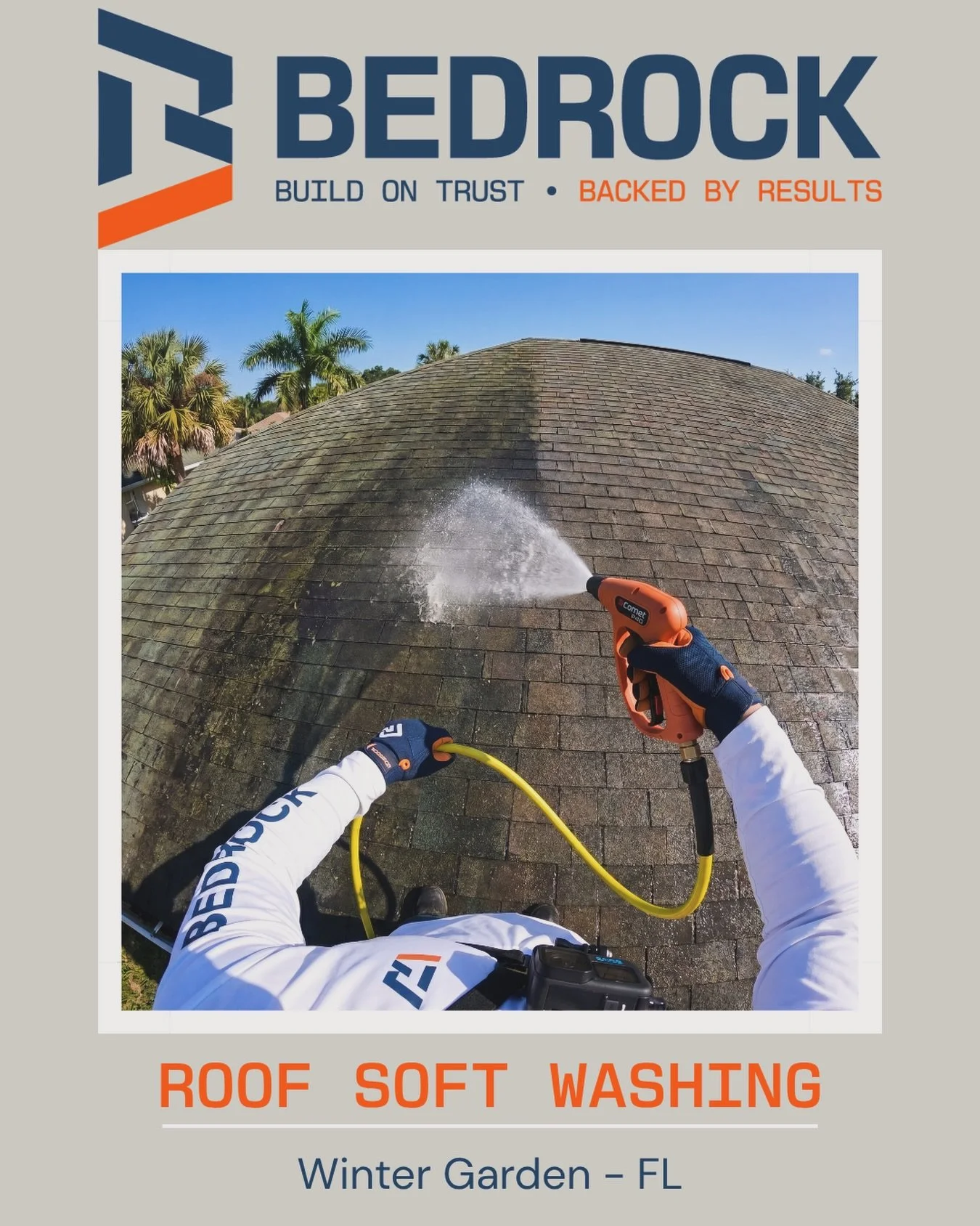 We could power through a roof in half the time. We don&rsquo;t &mdash; because fast and right aren&rsquo;t the same thing.

Soft washing takes patience. It clears the algae and weathering without stressing the shingles, so your roof looks restored an