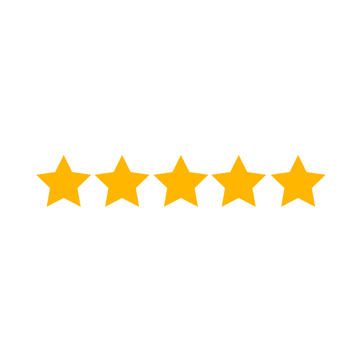 Five gold stars for a five-star review