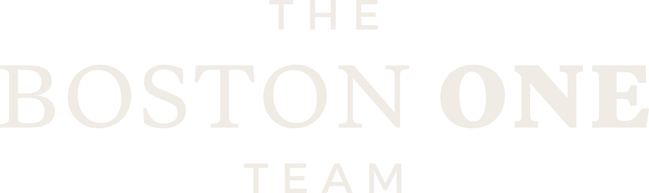 Text reading 'The Boston One Team' on a black background