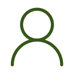 Generic placeholder avatar of a person with a green outline