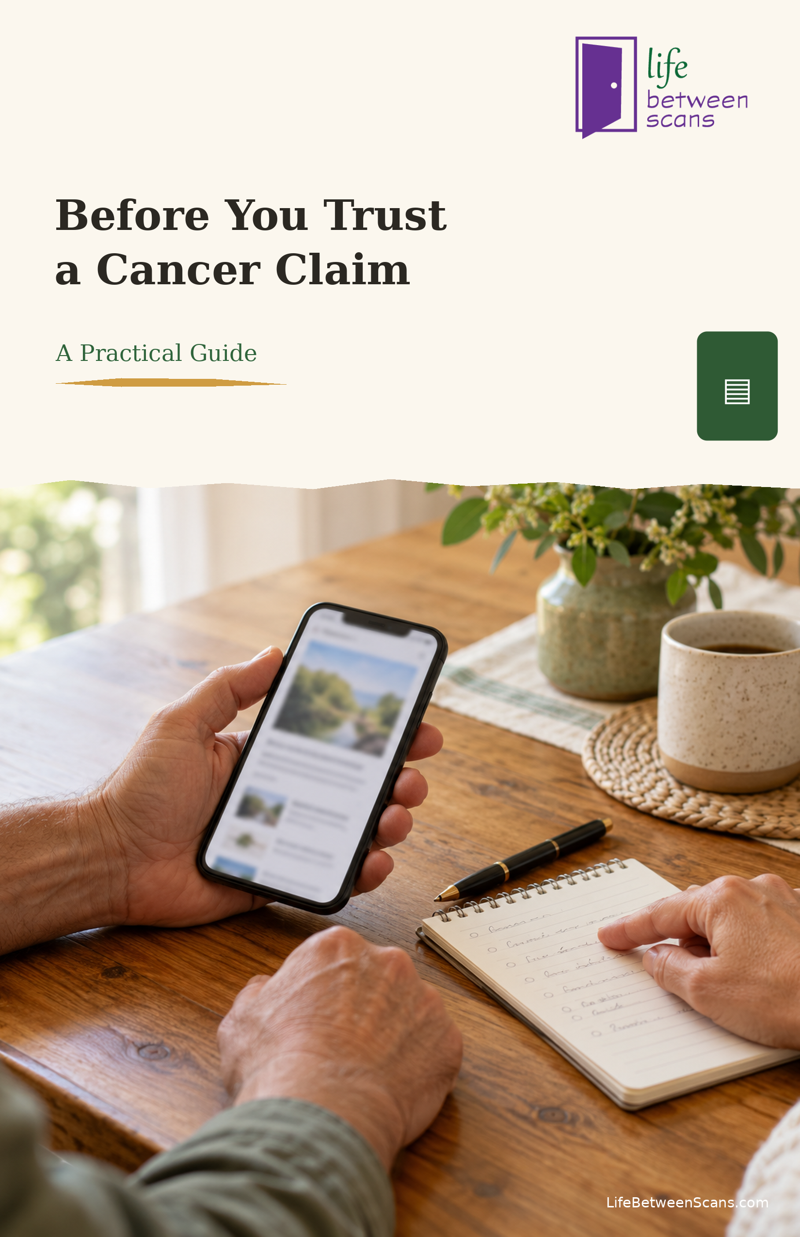 Cover of Before You Trust a Cancer Claim: A Practical Guide.