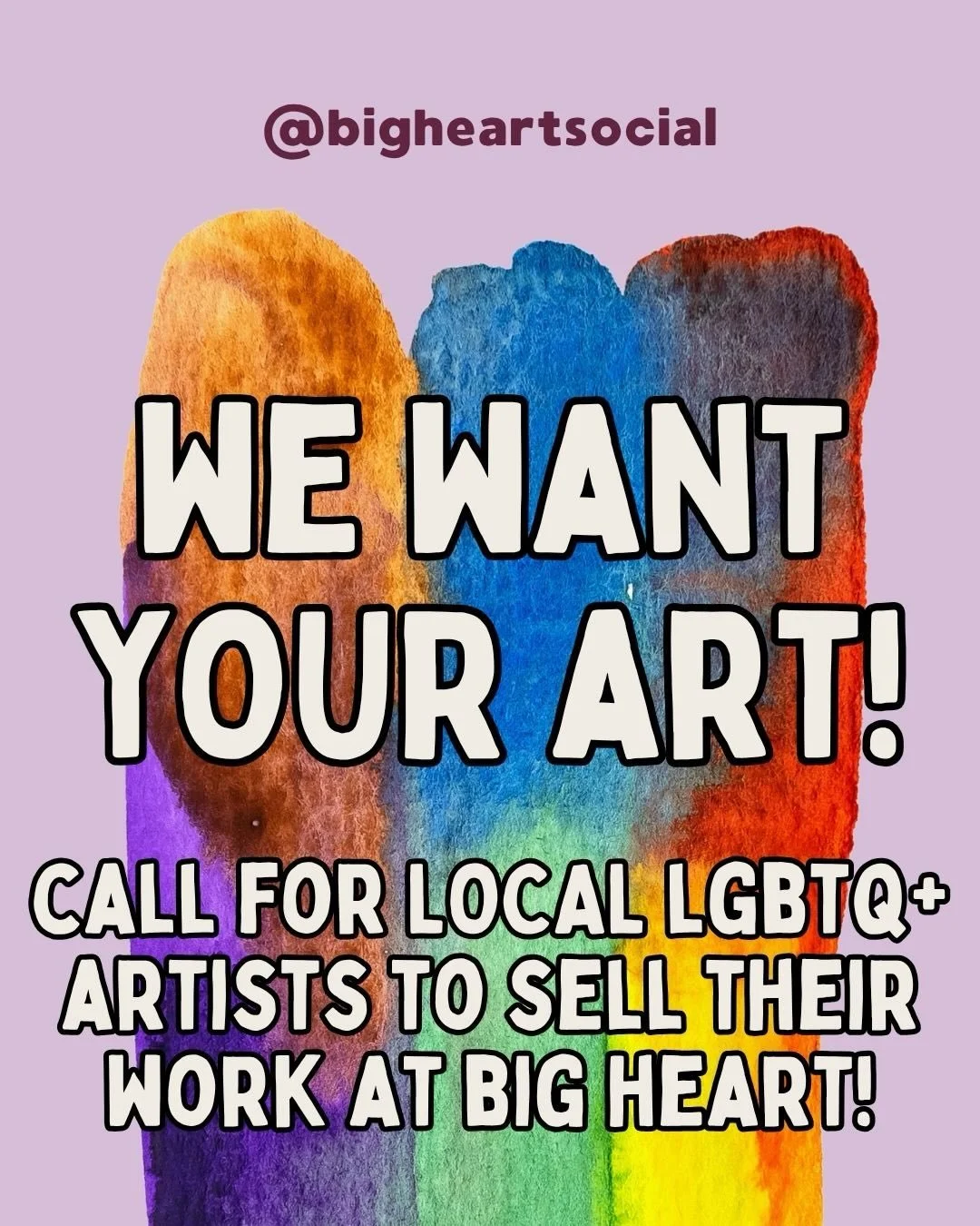 You heard us right, WE WANT YOUR (HE)ART!! Big Heart Social is looking for family-friendly art to display and sell in our space! Folks local to the area and those who face barriers of marginality are encouraged to apply!! DM or email us for more deta