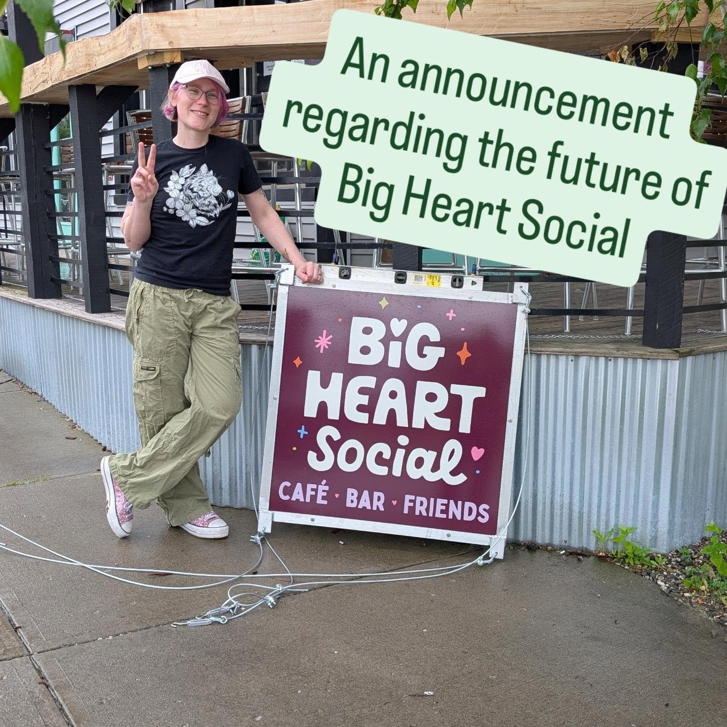 We're sad to announce the closure of Big Heart Social as a cafe and bar at the end of September. We will operate under revised hours through September 27th. In October we'll be taking some time away before reopening for co-working and event rentals l