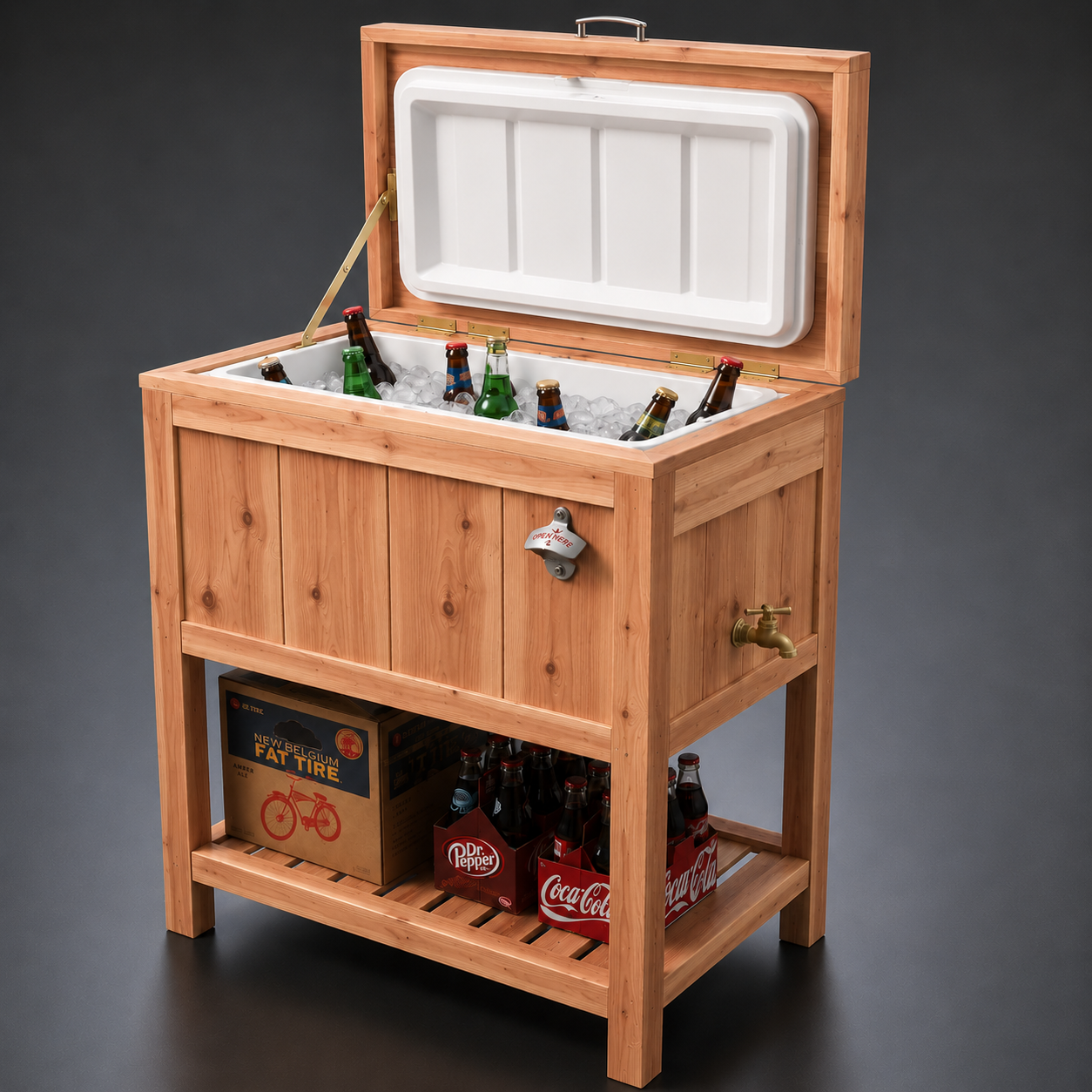 Cedar Patio Drink Cooler - 52 Quart